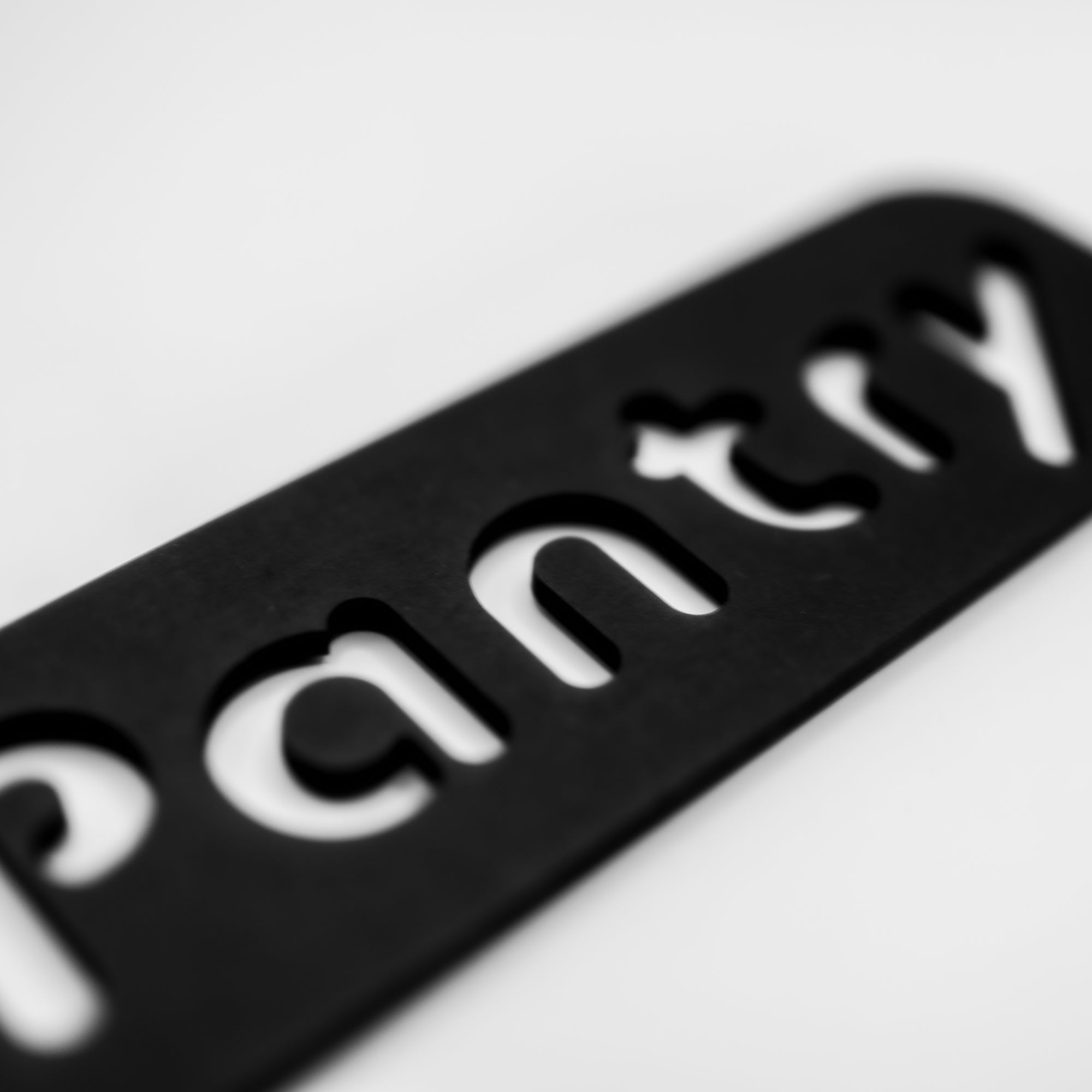 Pantry Sign | Black MDF | Kitchen Door Sign
