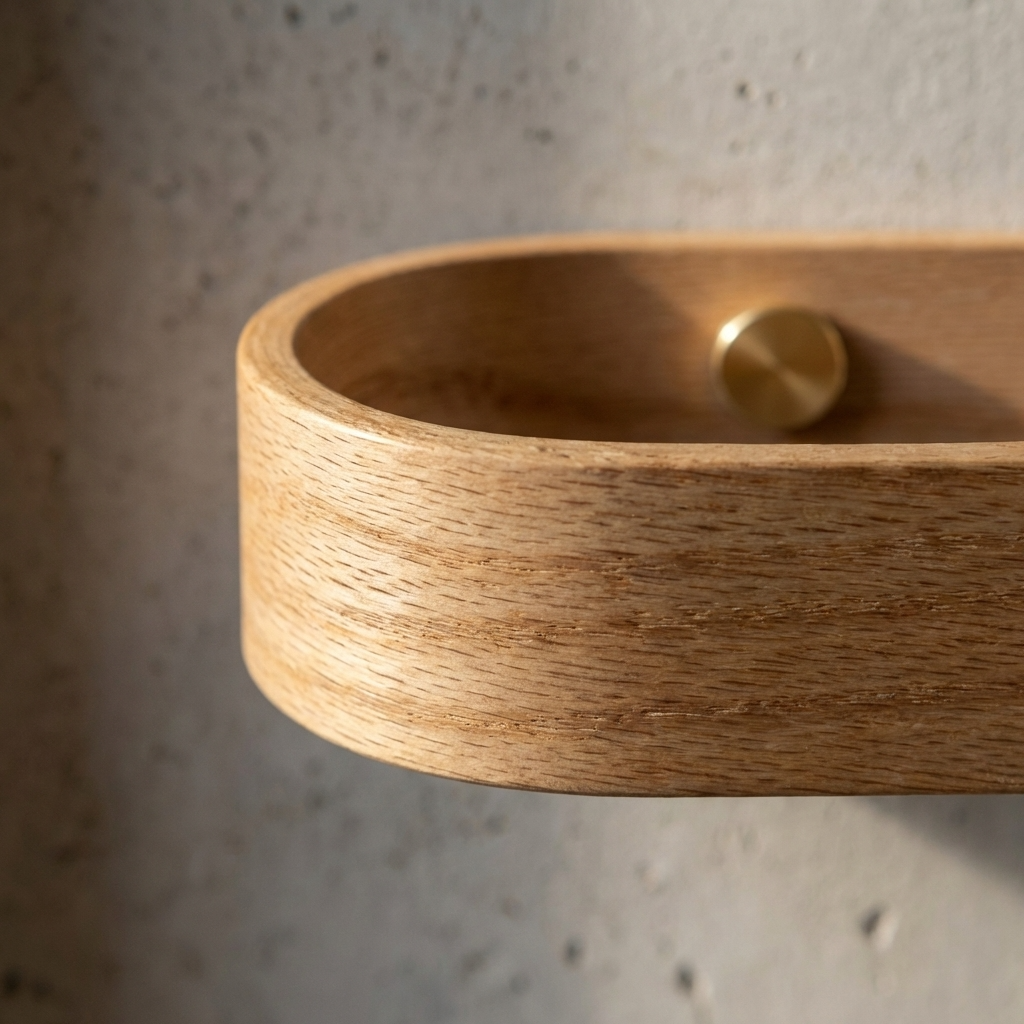 Designer Oak Curtain Holdbacks | Brass | Pack Of 2