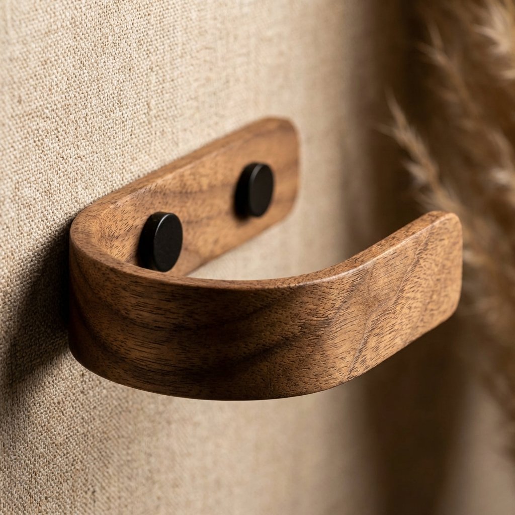 walnut wood curtain holders luxury