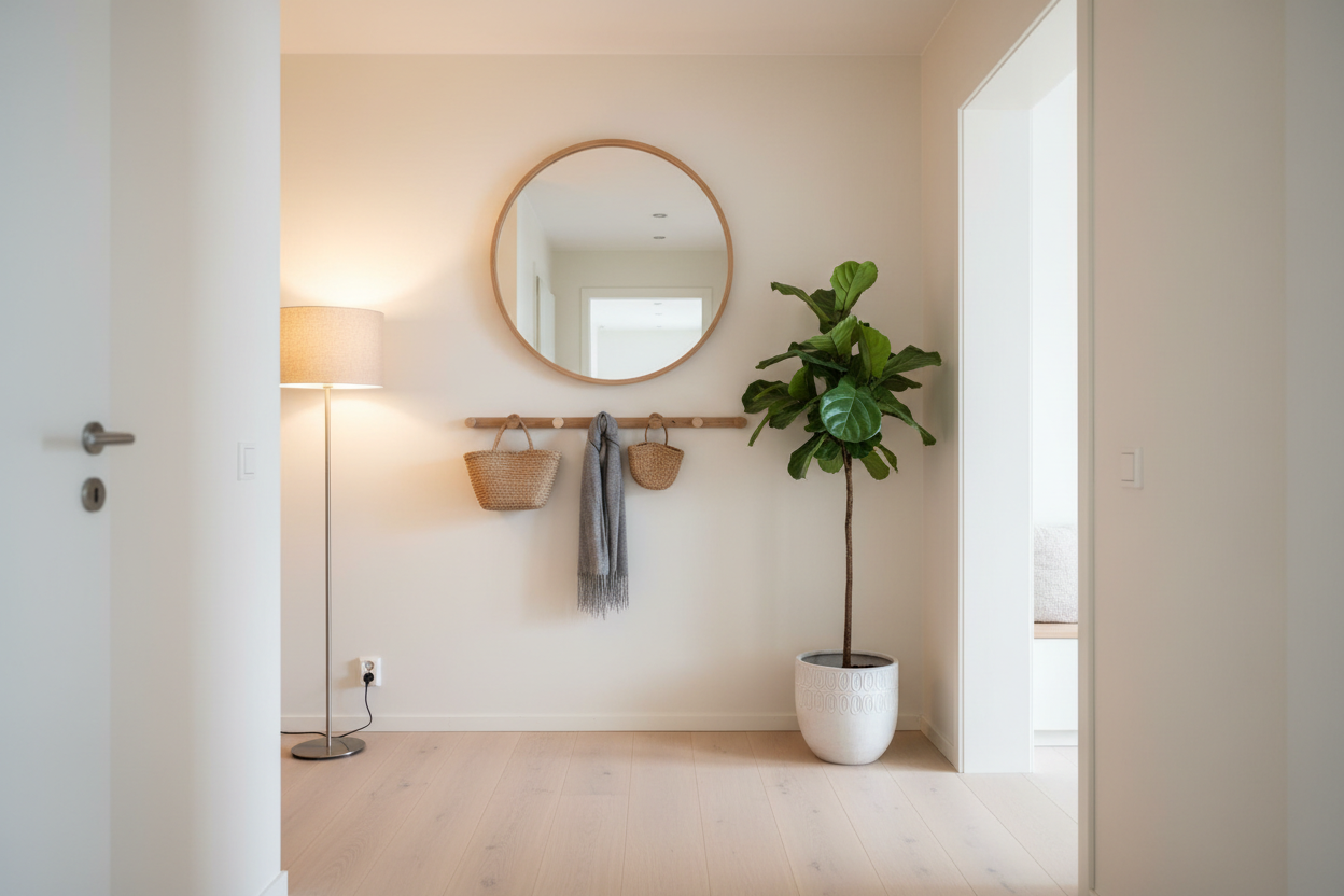 Scandinavian Hallway Design: Minimalist Entryway Ideas with Natural Wood