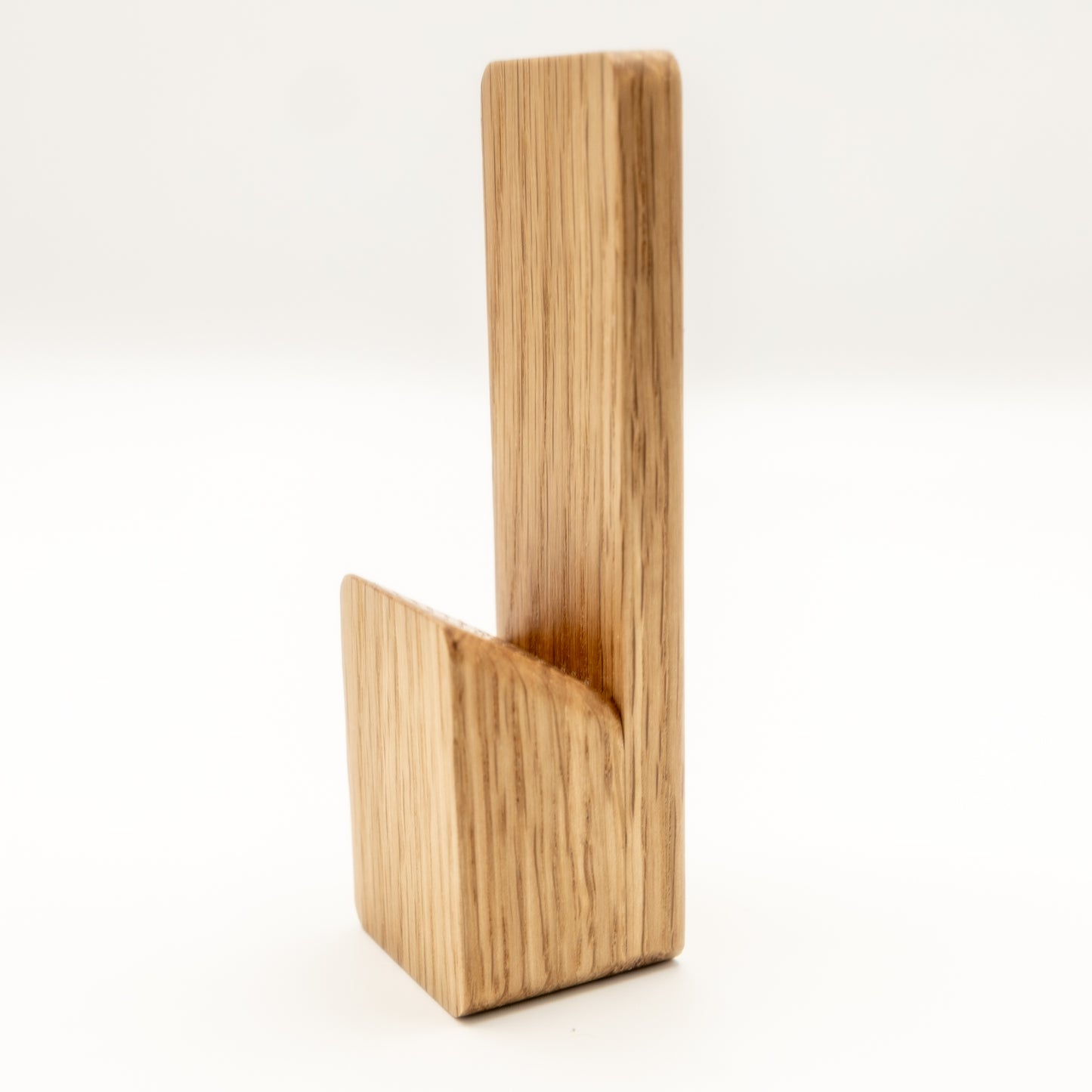 Solid oak self-adhesive wall hook