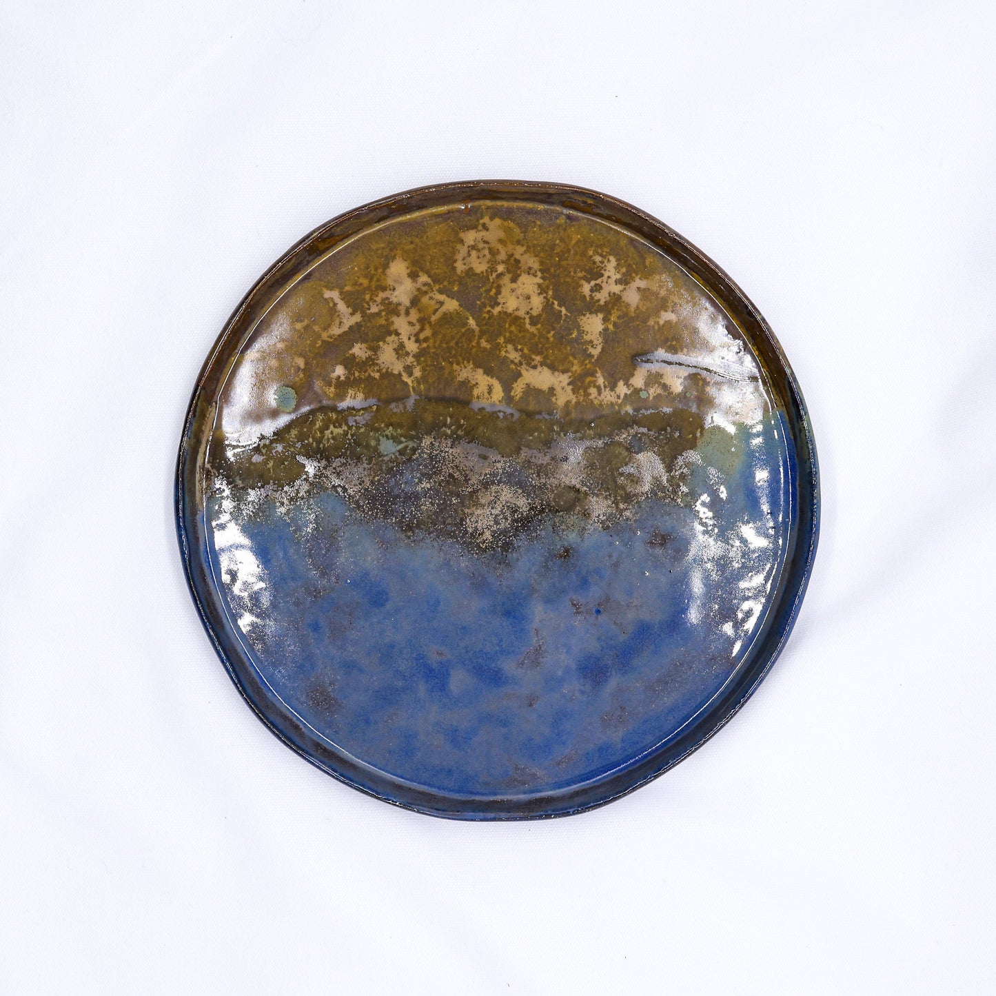 27 cm Oceanis Smoked Grey Large Stoneware Handmade Ceramic Dinner Plate