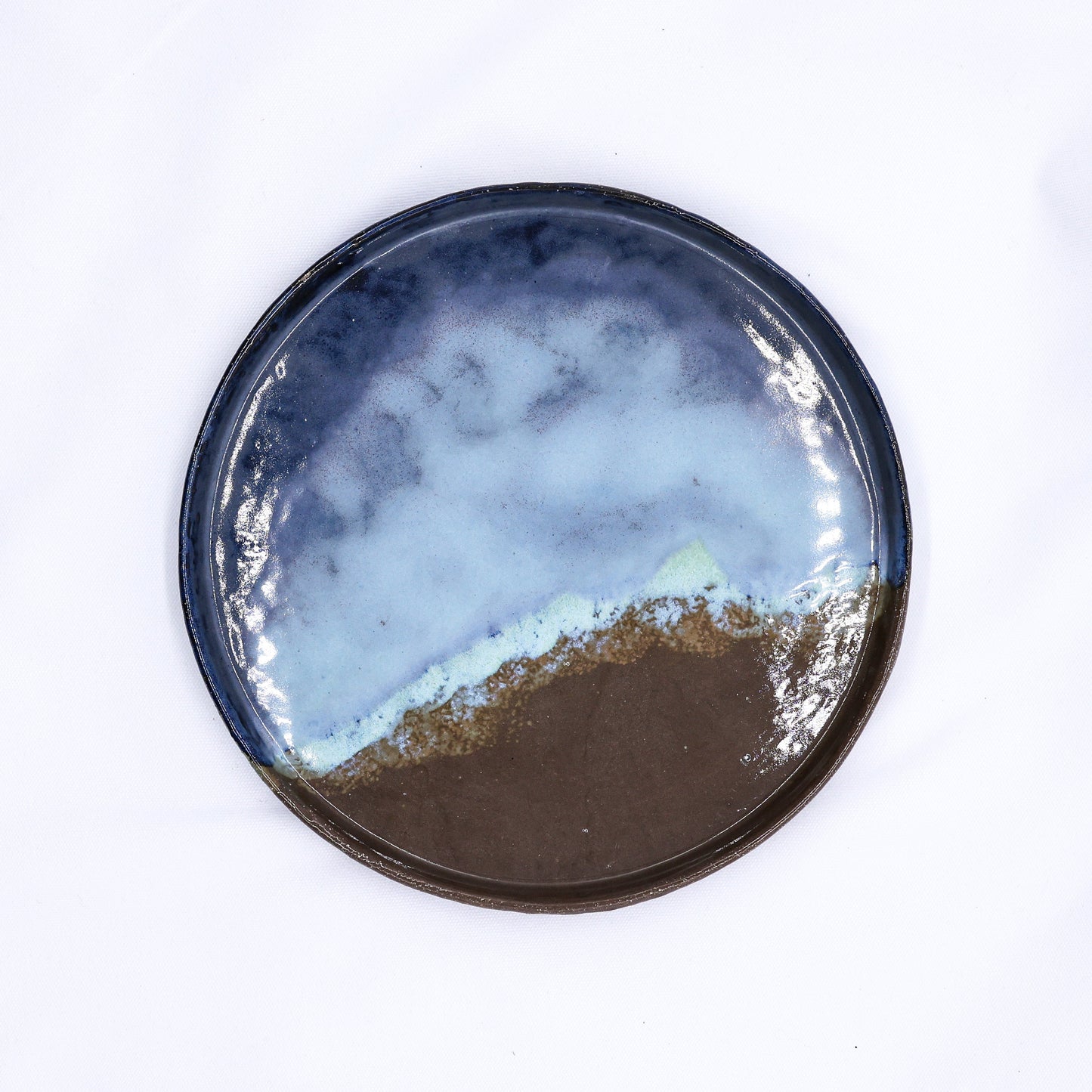 27 cm Seabrook Smoked Grey Large Stoneware Handmade Ceramic Dinner Plate