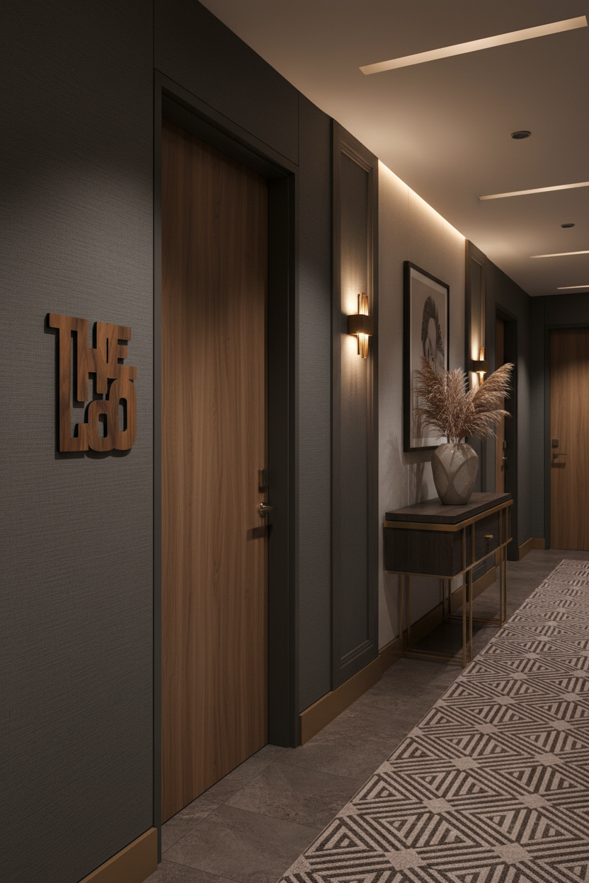 Boutique hotel hallway