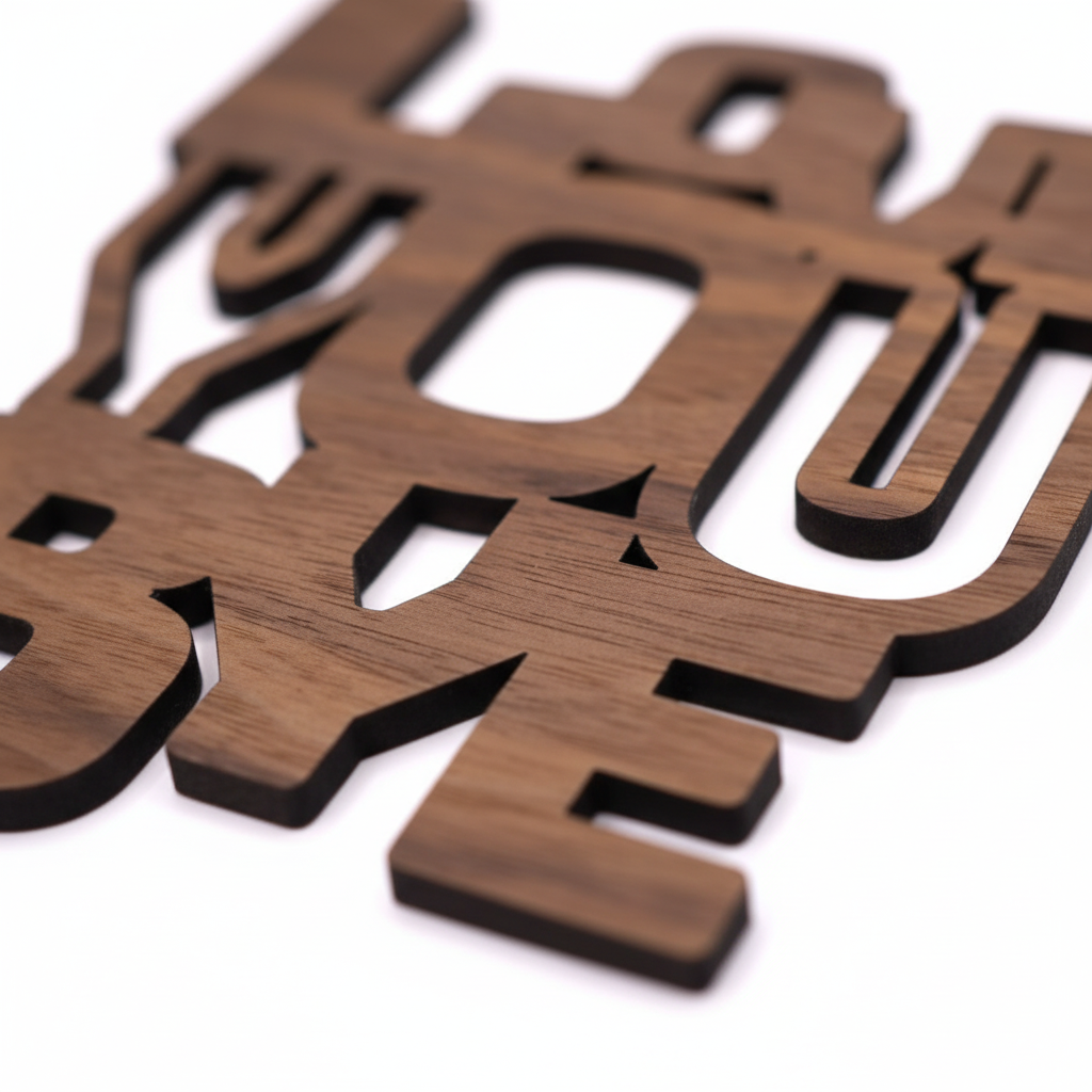 Close-up detail of love bye sign fot home deco upgrades