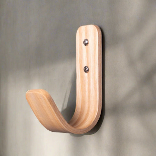 Curved Hardwood Wall Hooks  - Ash