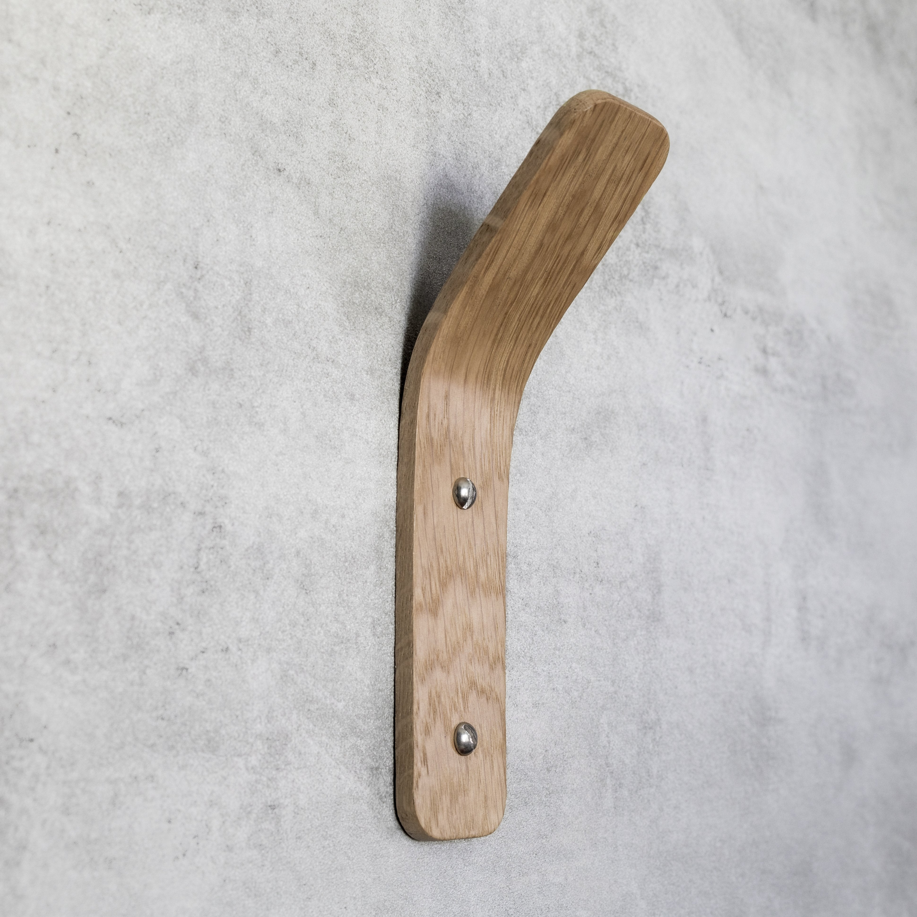 Oak Wall Hooks Tordu | Curved Scandinavian Coat Hooks | Heavy Duty 7kg | UK Made