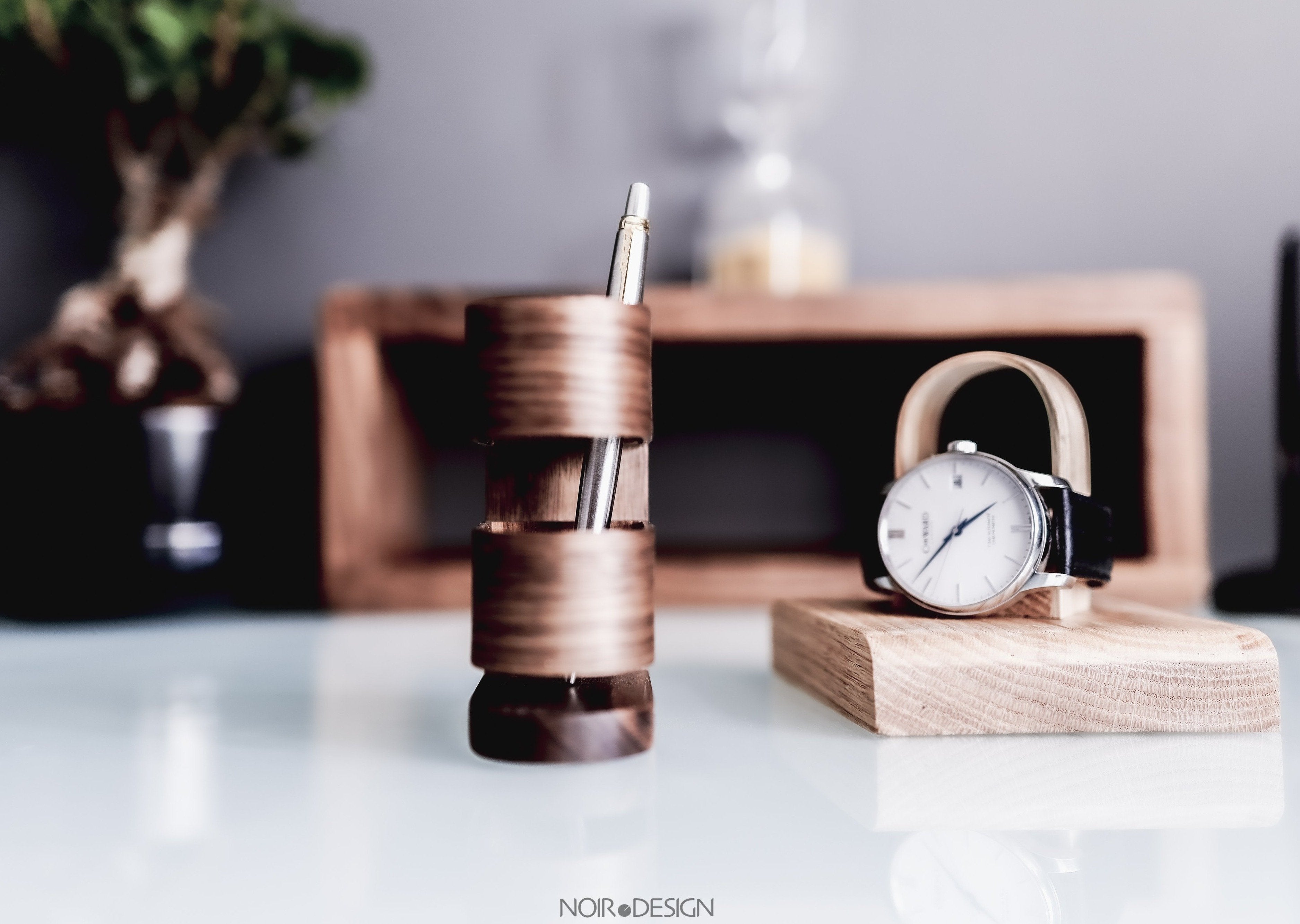 Walnut Pen Pot | Handcrafted Wooden Desk Organizer & Pencil Holder